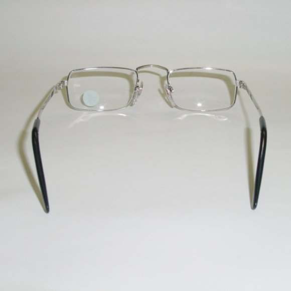NWT Vintage 90's Small Rectangle Half Frame Reading Glasses +2.00 (S.Silver) - Picture 3 of 4